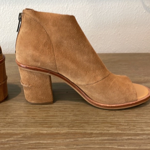 UGG Ginger Suede Open Toe Boots Size 8 - Picture 6 of 14
